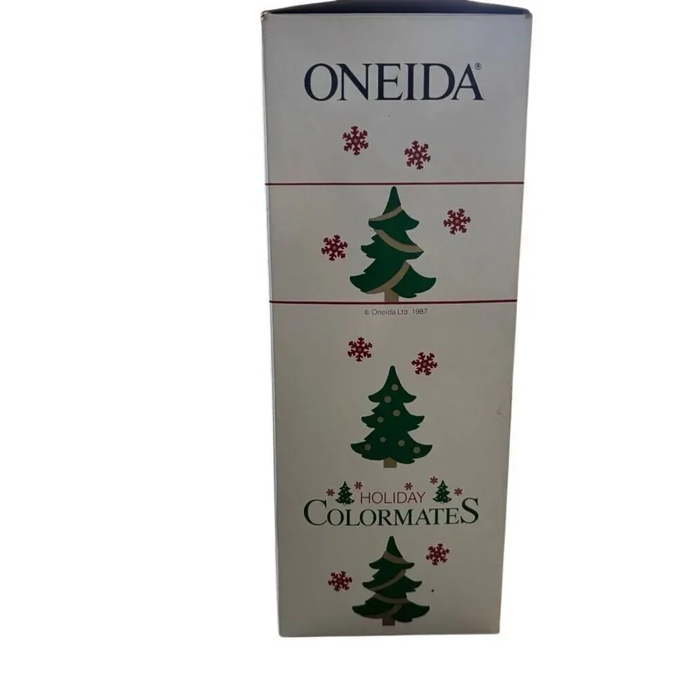 Oneida Holiday Colormates 24 Piece Set For 6 Vintage Flatware Set
